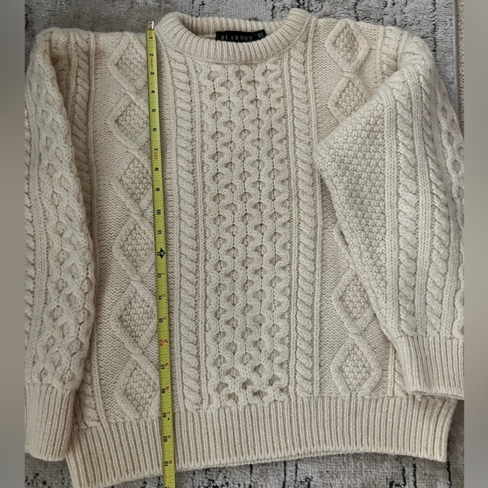Blarney Woolen Mills cream Irishknit sweater